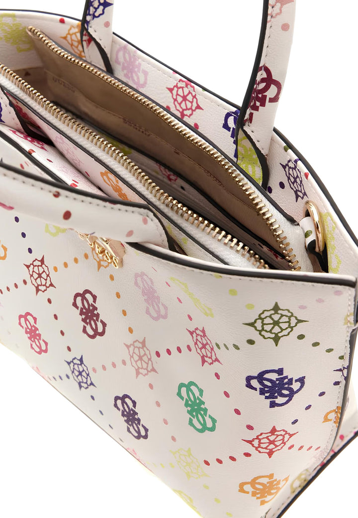 Guess Emelie Logo Top Zip Multi Logo Shoulder Bag GM992875