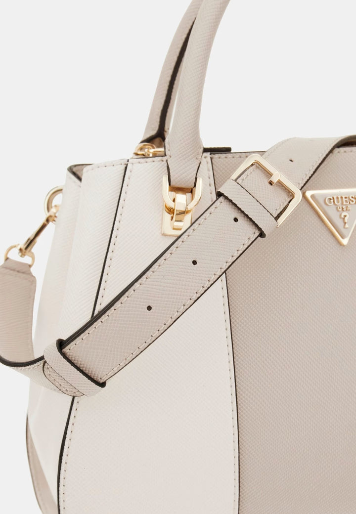 Guess Sac Bandoulière Bramina Small Satche Off White/Taupe