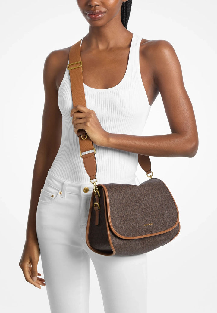 Michael Kors Besace convertible Holmes Marron Logo Signature