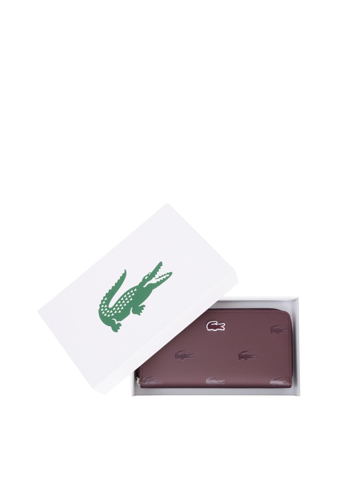 Lacoste Velká zipová peněženka Bordeaux Oxalis