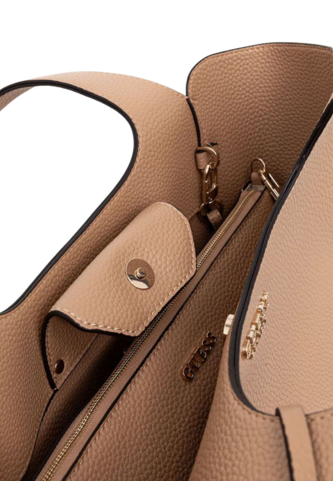 Guess Anadela 3 Comp Satch Beige Shoulder Bag BG964022