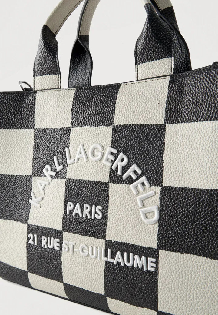 Karl Lagerfeld Cabas Carré Damier Noir & Blanc