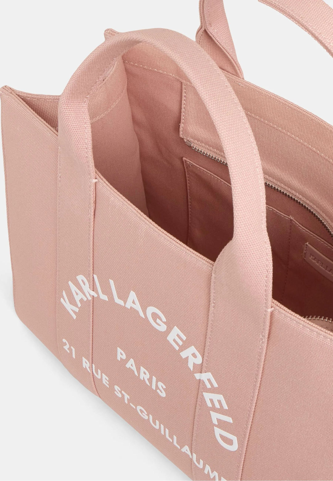 Karl Lagerfeld Cabas Carré Coton Rose Poudré
