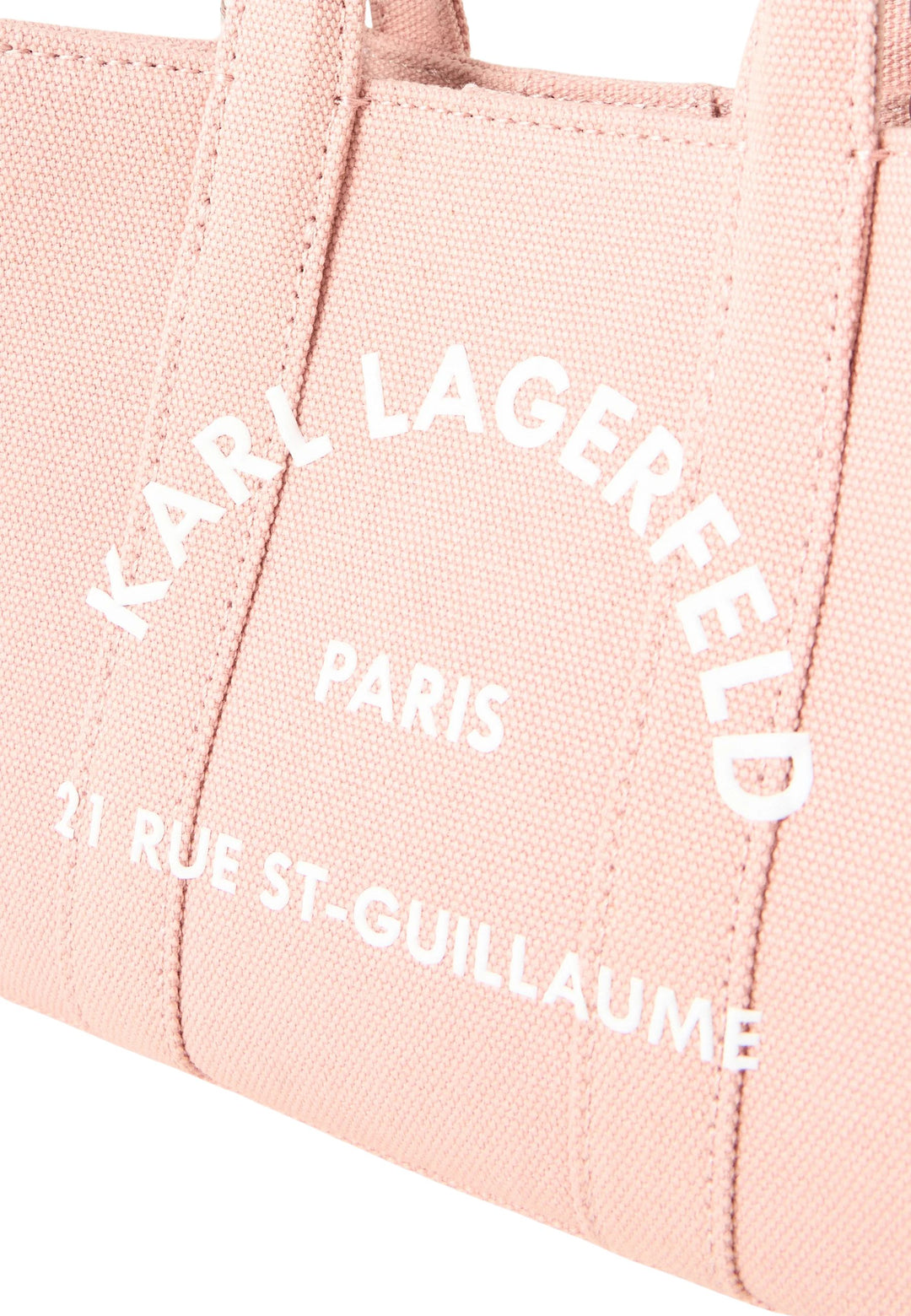 Karl Lagerfeld Cabas Carré Mini Coton Rose Poudré