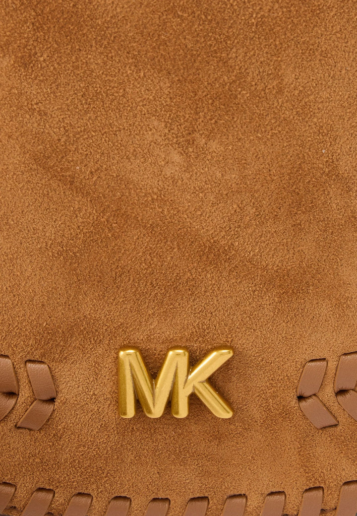 Michael Kors Kožená kabelka přes rameno Josie 30S6AQ5M6O Hnědá