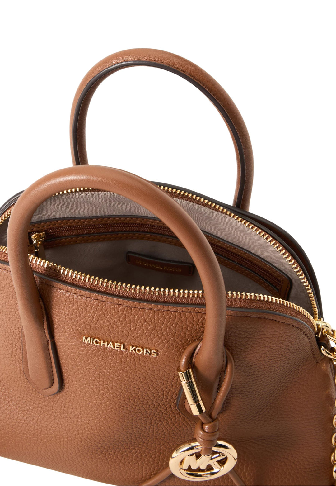 Michael Kors Bolso de mano Cuero Freddie Mediano Domo Coñac