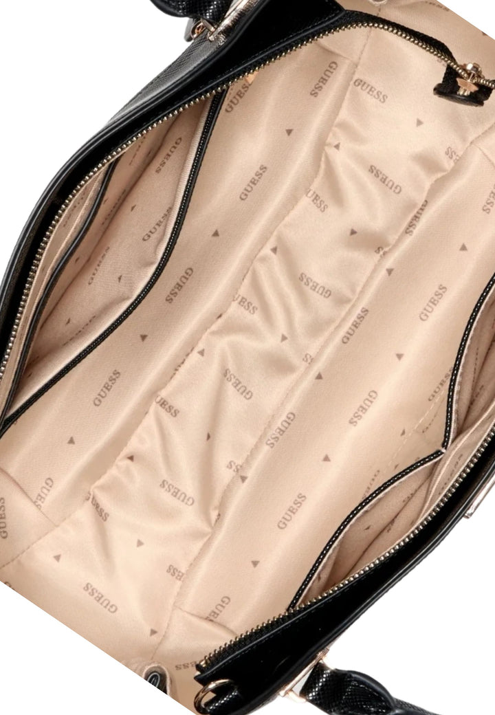 Guess Handtas Gilda 3 Compartiments Zwart