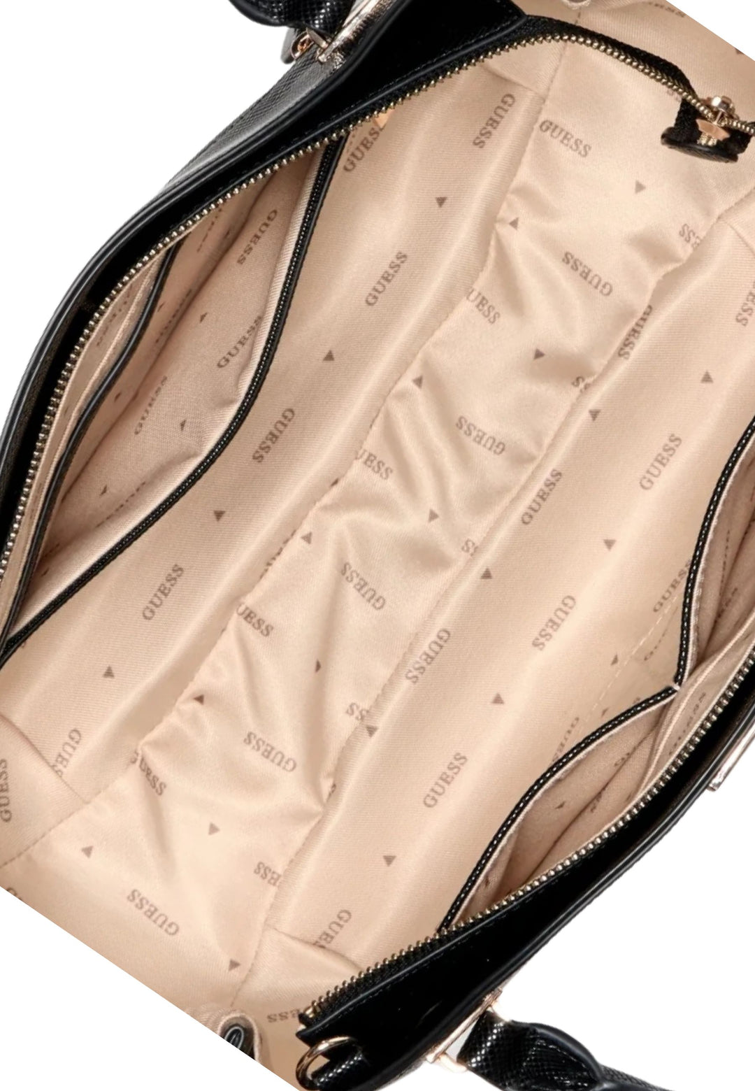 Guess Handtas Gilda 3 Compartiments Zwart