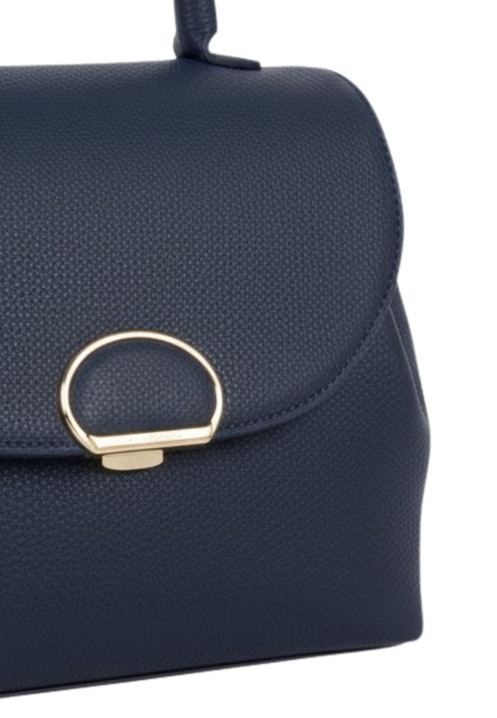 Lancaster Sac à main A rabat avec fermoir M Milano Pia 547-131 Bleu Foncé