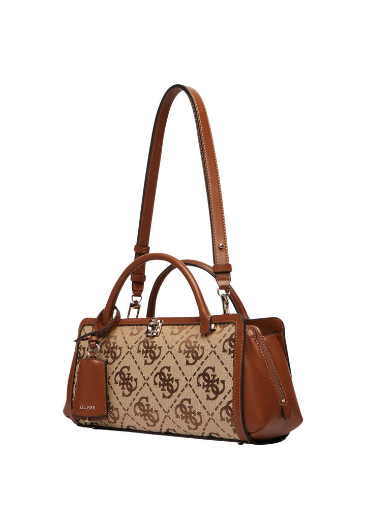 Guess Borsa a mano Audrey Petit Monogramme Logo Latte