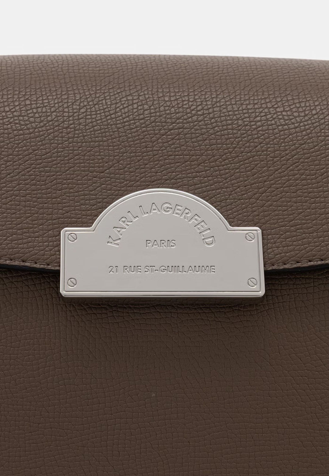 Karl Lagerfeld Sac Bandoulière Métal Zippé Taupe