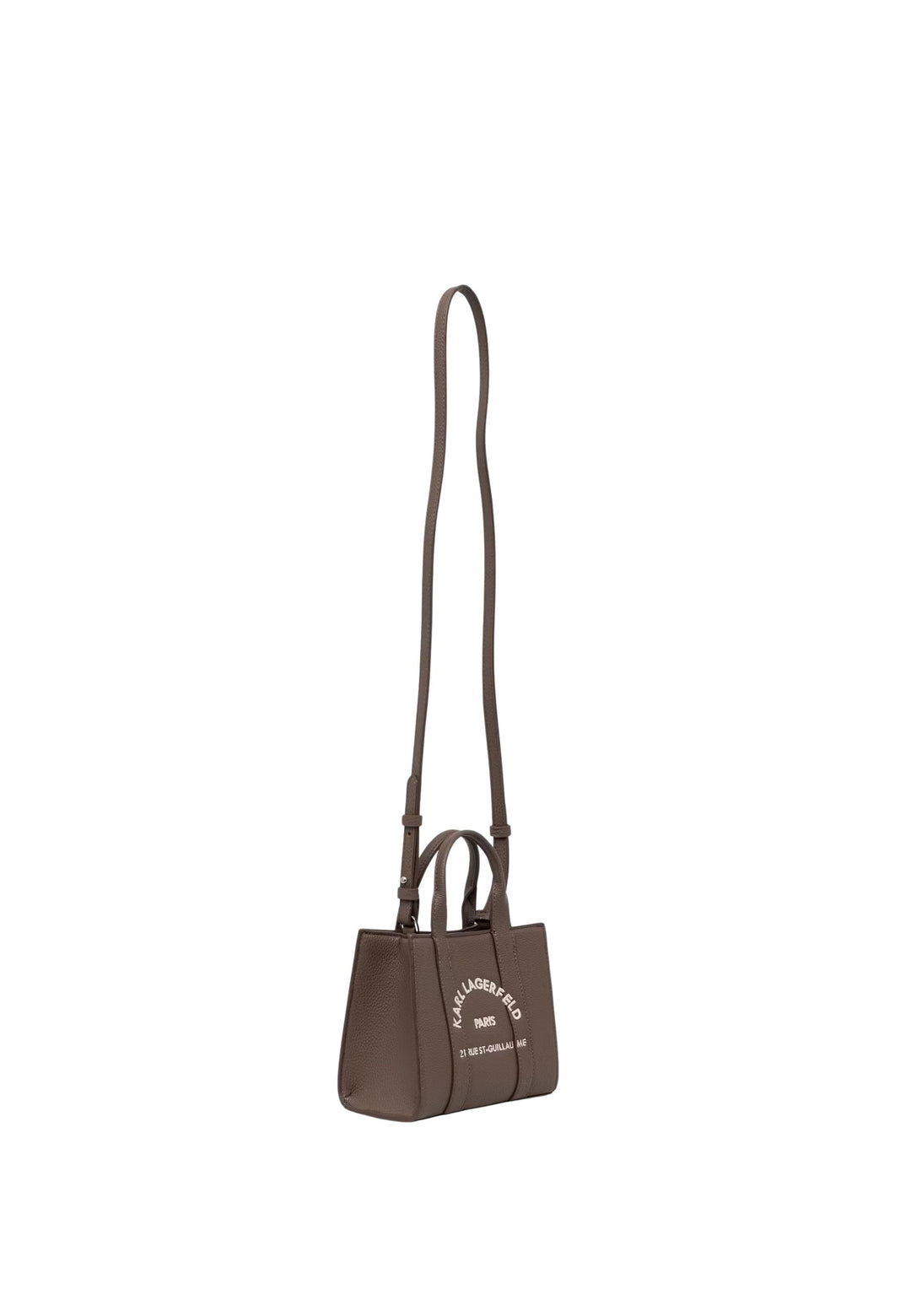 Karl Lagerfeld Cabas Carré Mini Grainé Taupe