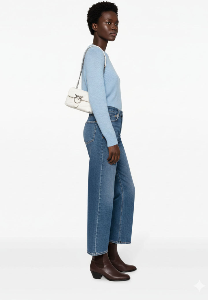 Pinko Borsa a Patta Love Puff Baby Cl Pecora Nappa Bianca A0F2Z14O