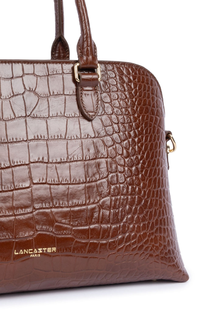 Lancaster Halve maan tas met rits L Exo 524-114 Kastanje