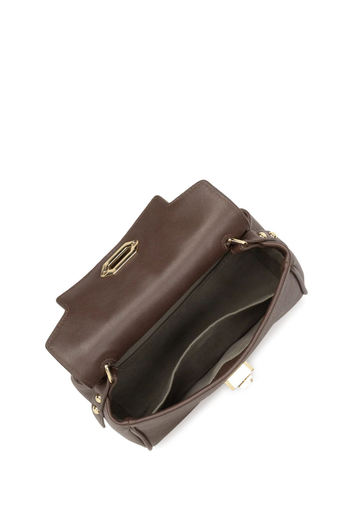 Lancaster Tas met klep Mademoiselle Grace Leer Bruin
