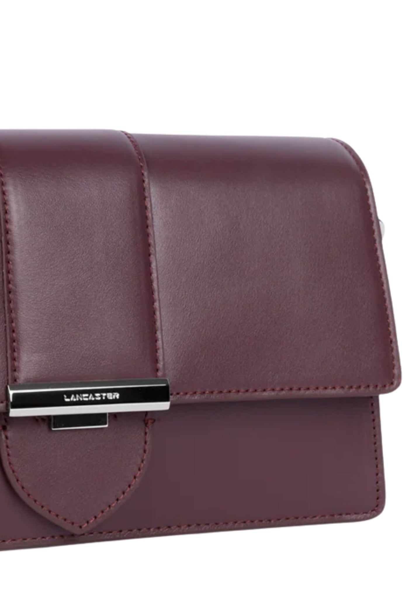 Lancaster Flap crossbody bag with clasp Paris Ily 531-017 Bordeaux