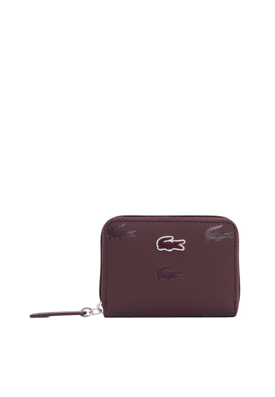 Lacoste Mini peněženka na mince se zipem Bordeaux Oxalis