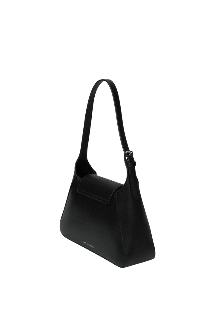 Karl Lagerfeld Sac Bandoulière Métal Zippé Noir