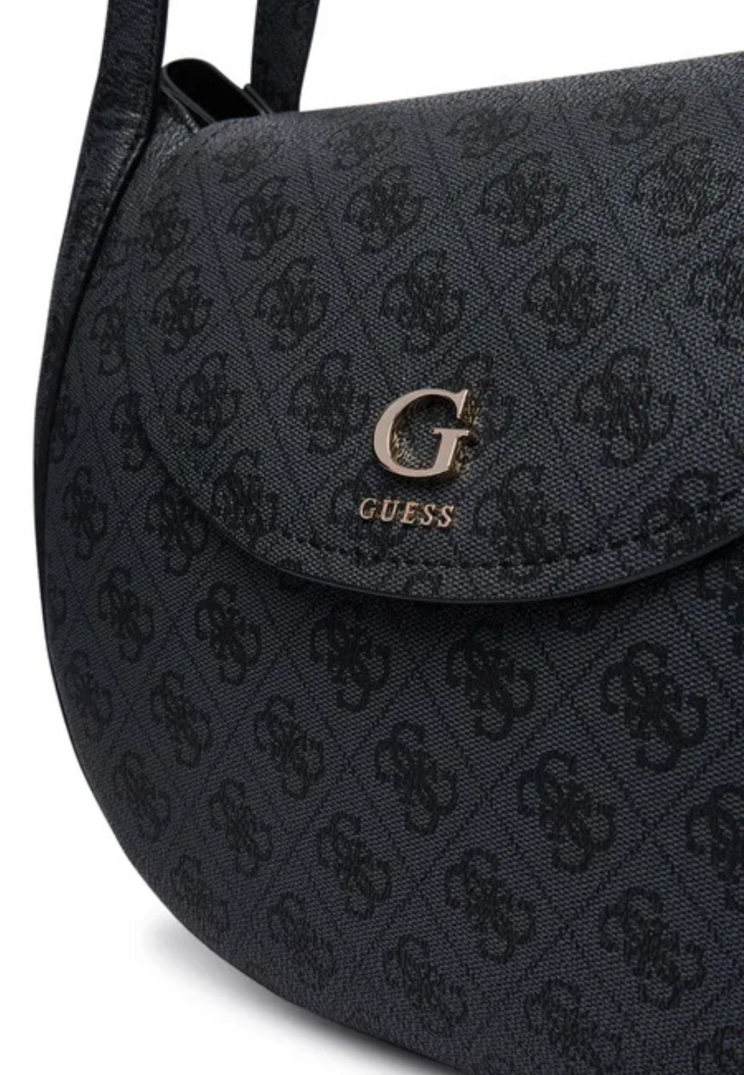 Guess Taška s klopnou Coleen Monogramme Logo Uhlí