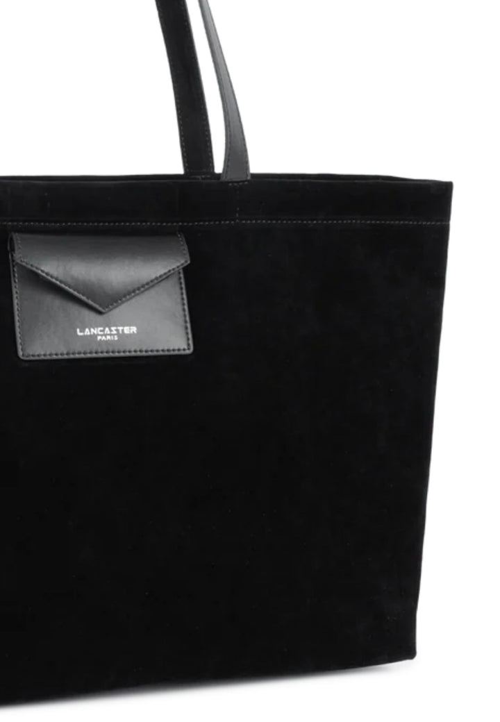 Lancaster Tote bag shoulder Zip L Suede KBA 518-063 Black