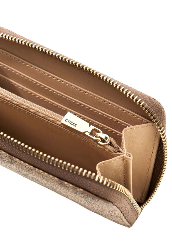 Guess Compagnon / Portemonnee Laurel Ii Slg Med Zi Latte Logo/Brown SO745914