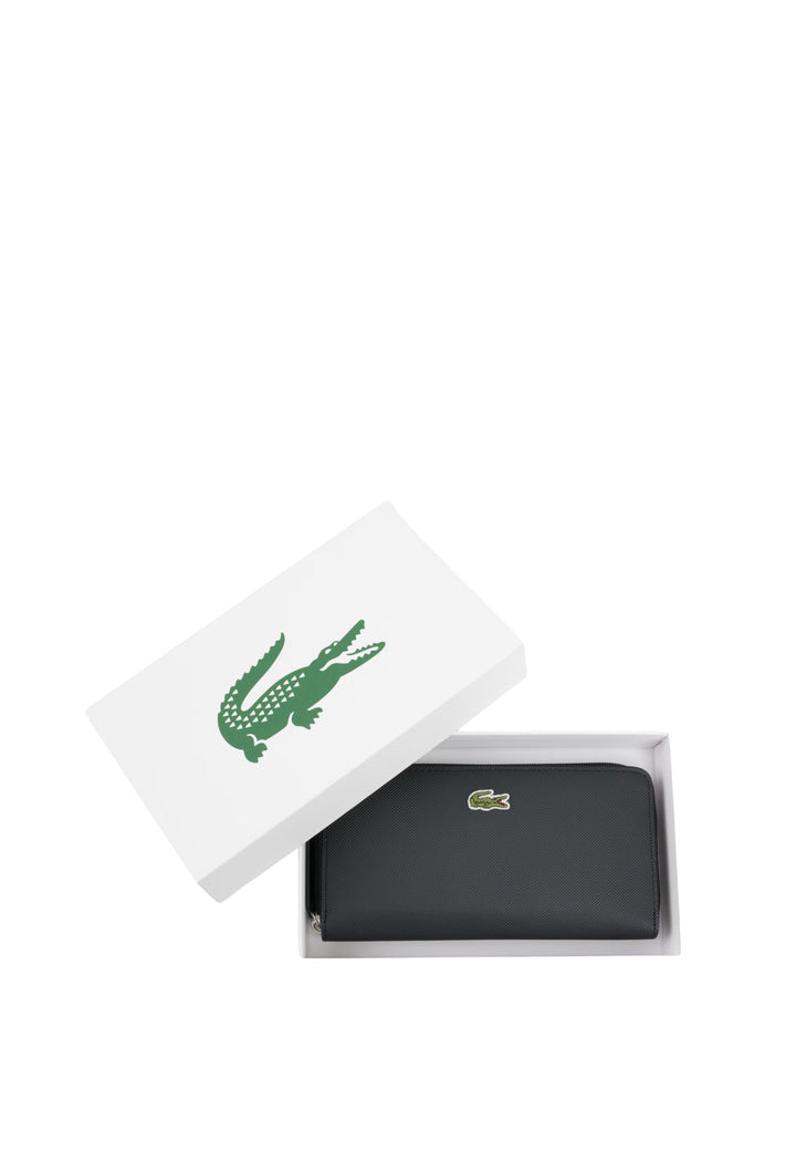 Grand portefeuille Lacoste zippé L.12.12 Concept NF2900PK Noir