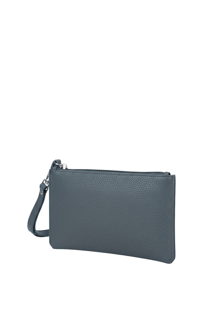 Lancaster Pochette Zippata Maya Double KBA 117-011 Blu Ghiacciato