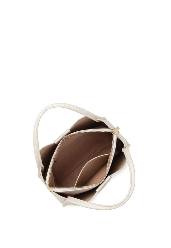 Lancaster Sac à main Aimantée M Ida Double 470-84 Ecru - In - Beige