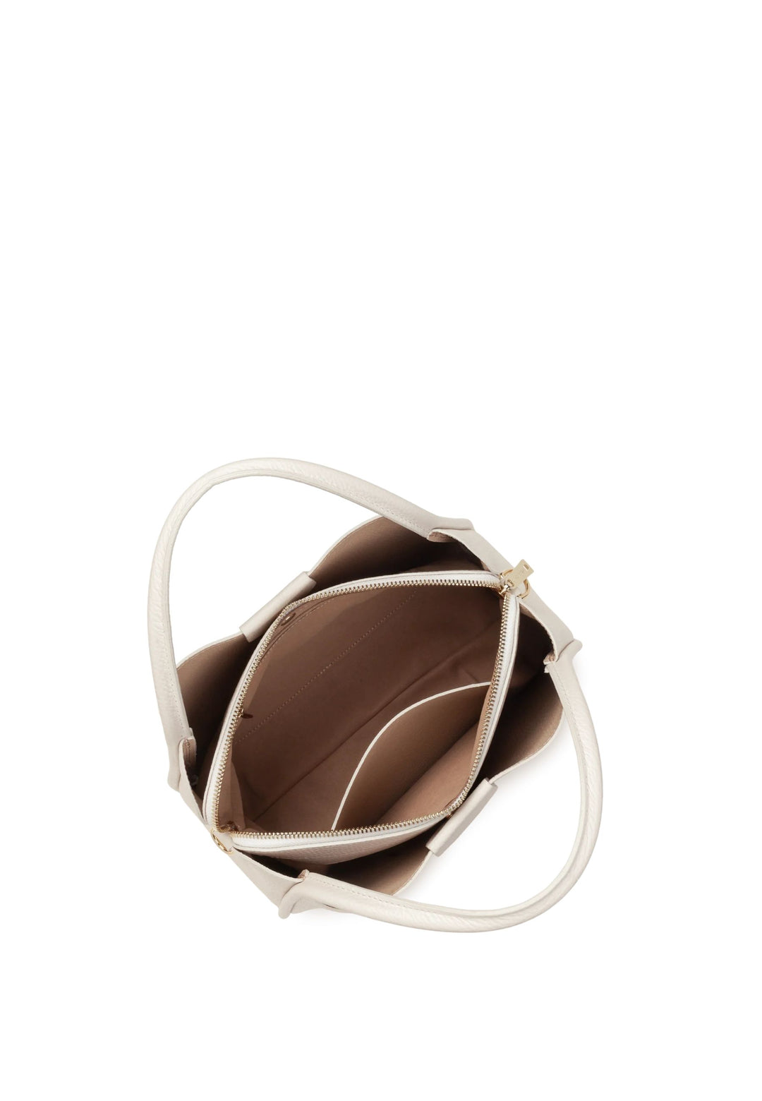 Lancaster Sac à main Aimantée M Ida Double 470-84 Ecru - In - Beige