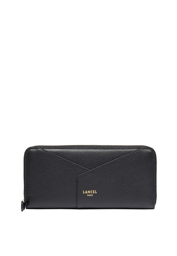 Lancel Enveloppe Portefeuille Long Zippé Cuir Noir
