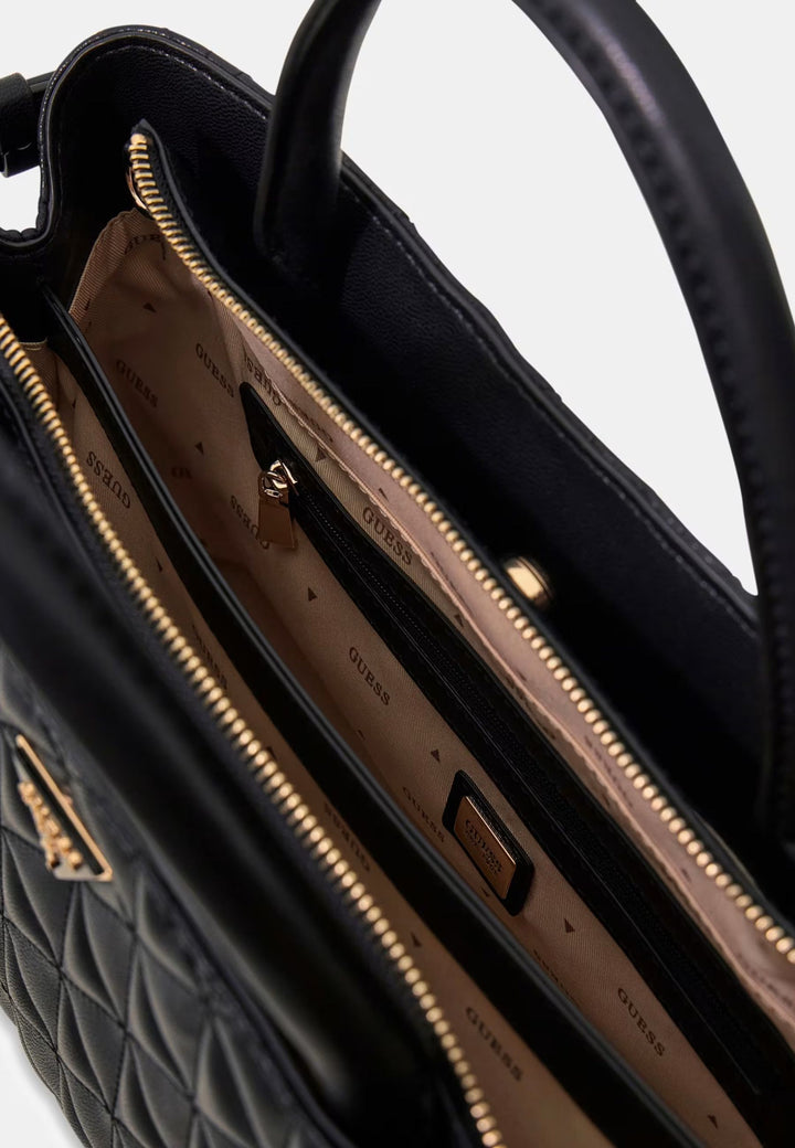 Guess Quilted Handbags Paisleigh Black QG988306