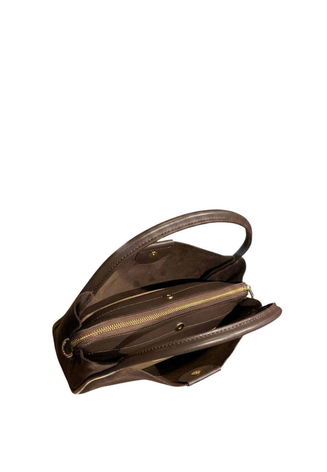 Lancaster Sac à main Aimantée M Suède Ida Marron