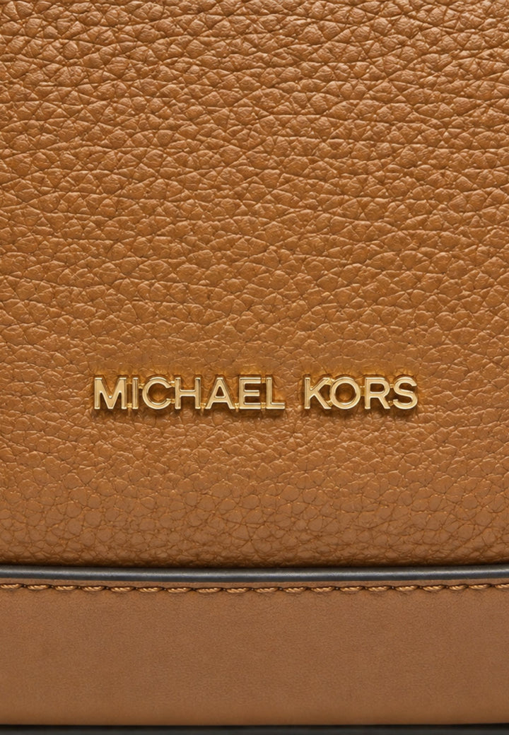 Michael Kors Schoudertas Leer Teddi Mini Soepel Cognac