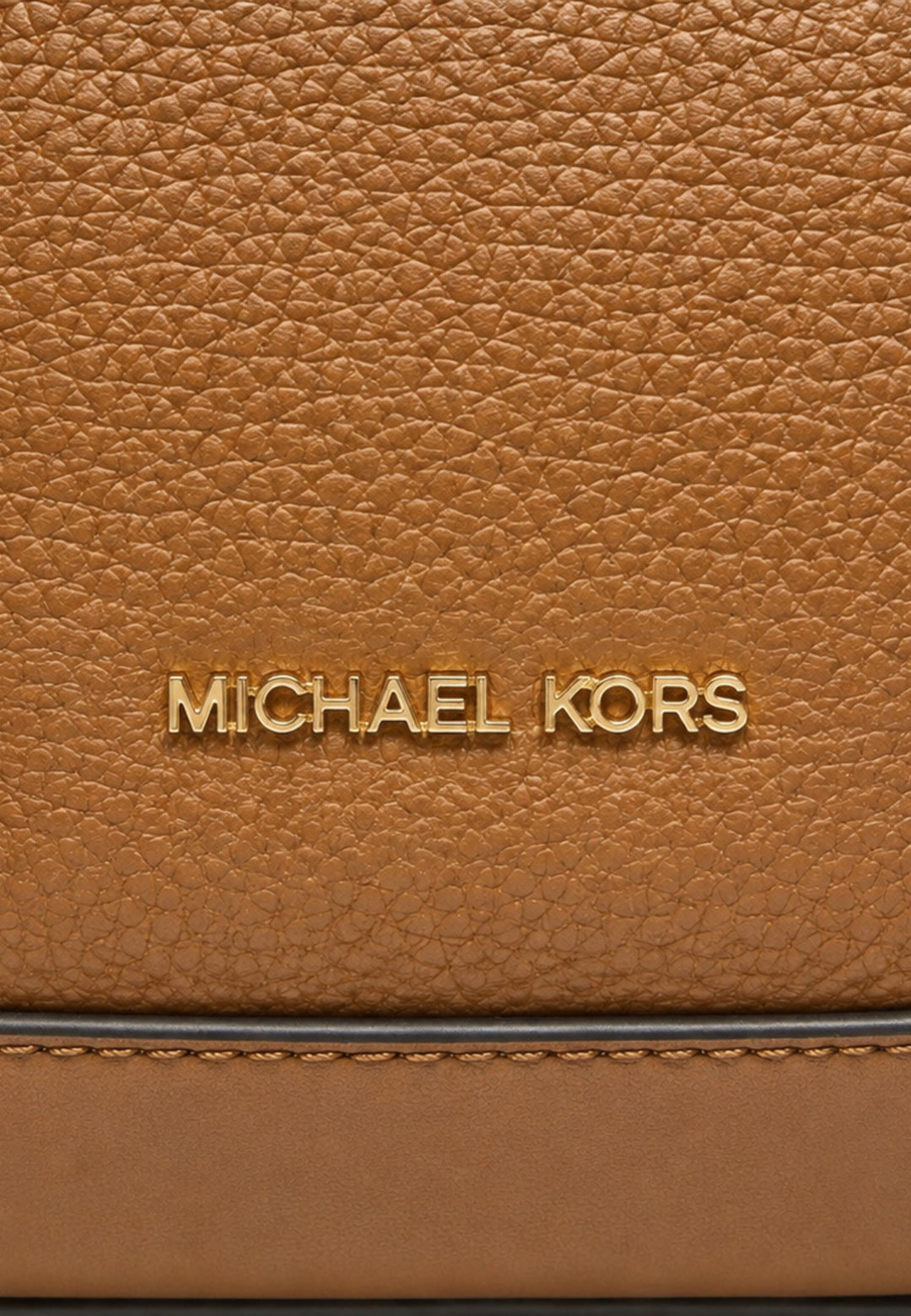 Michael Kors Schoudertas Leer Teddi Mini Soepel Cognac