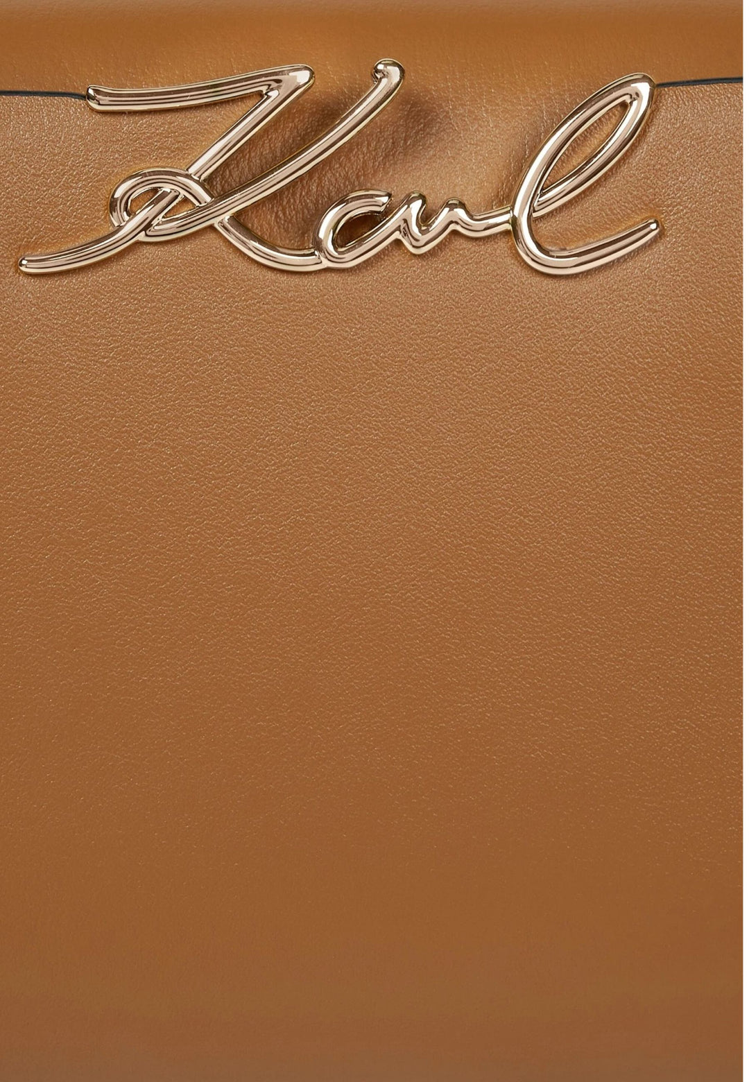 Karl Lagerfeld Sac Bandoulière Signature Mini Cuir Caramel