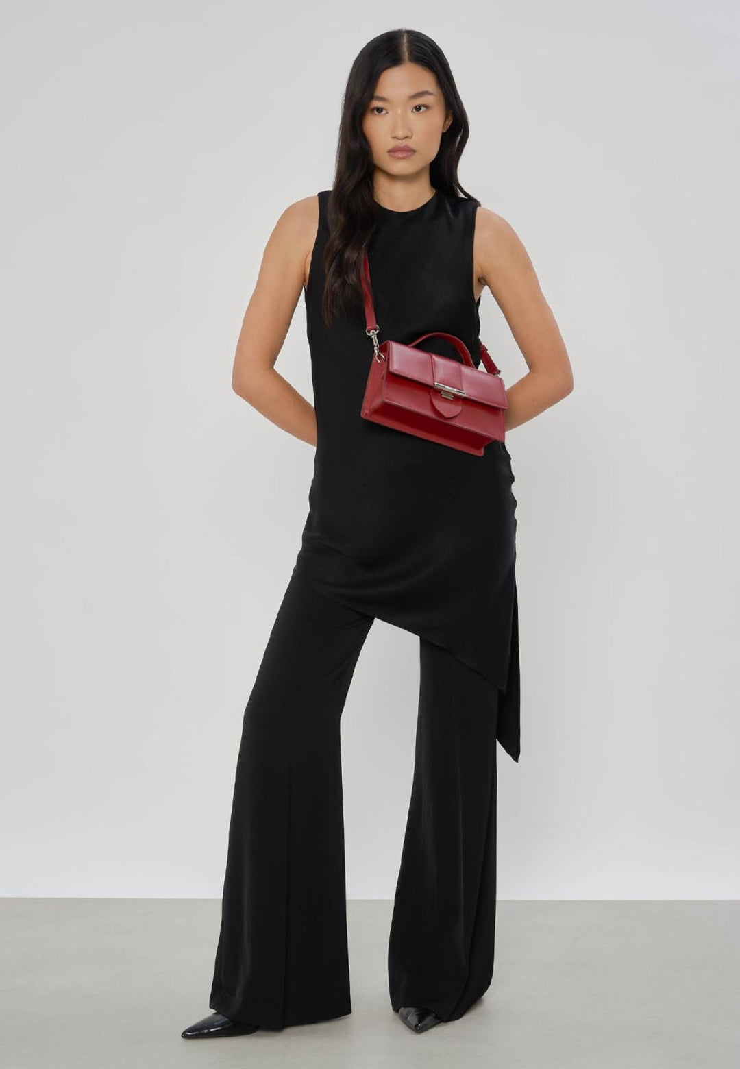 Lancaster Torba na ramię z klapą i zapięciem M Paris Ily 531-010 Carmine