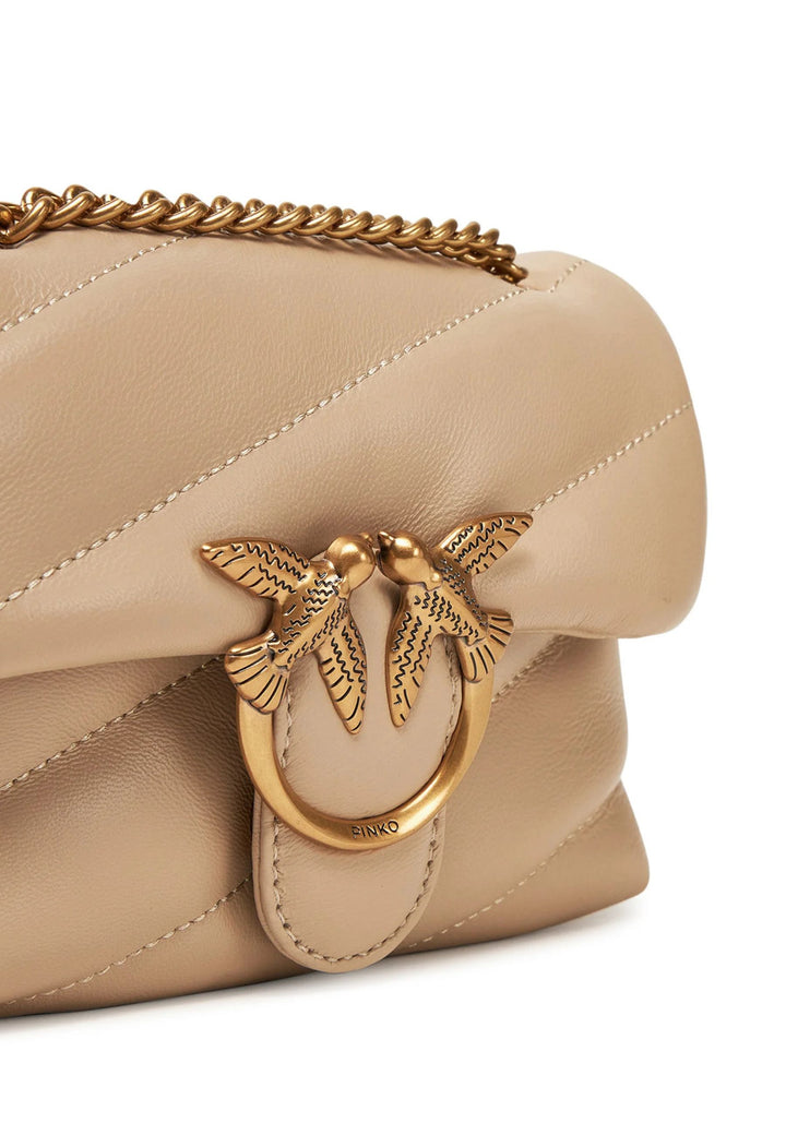 Pinko Borsa a Tracolla Love Puff Baby Cl Pecora Nappa Beige A0F2C50Q