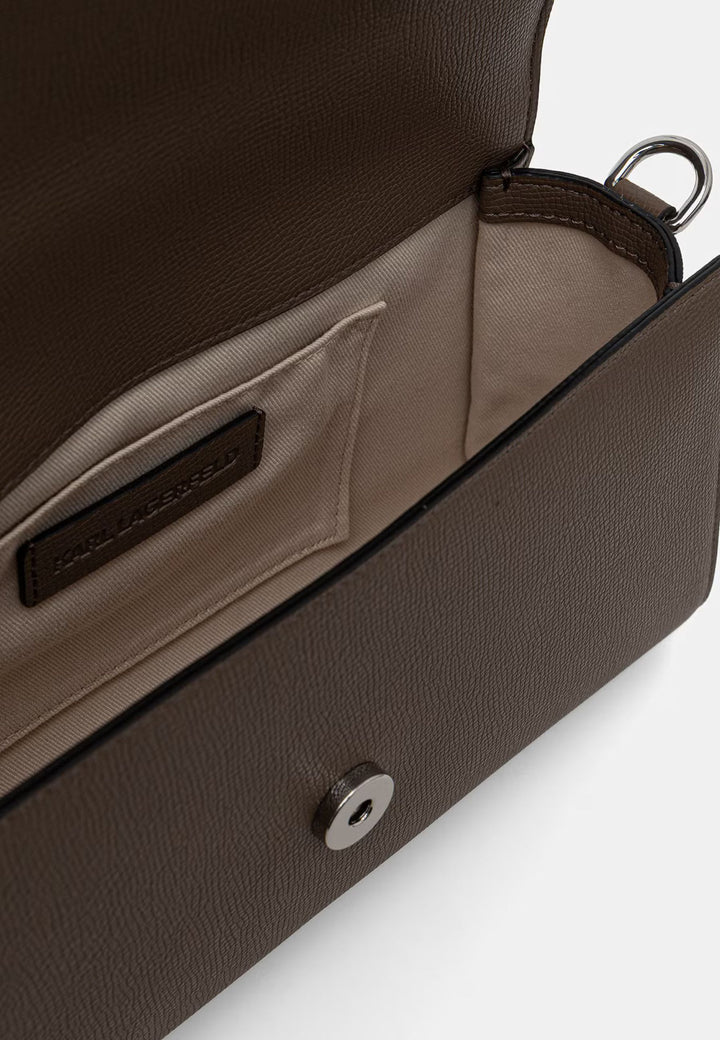 Karl Lagerfeld Sac Bandoulière Métal Taupe