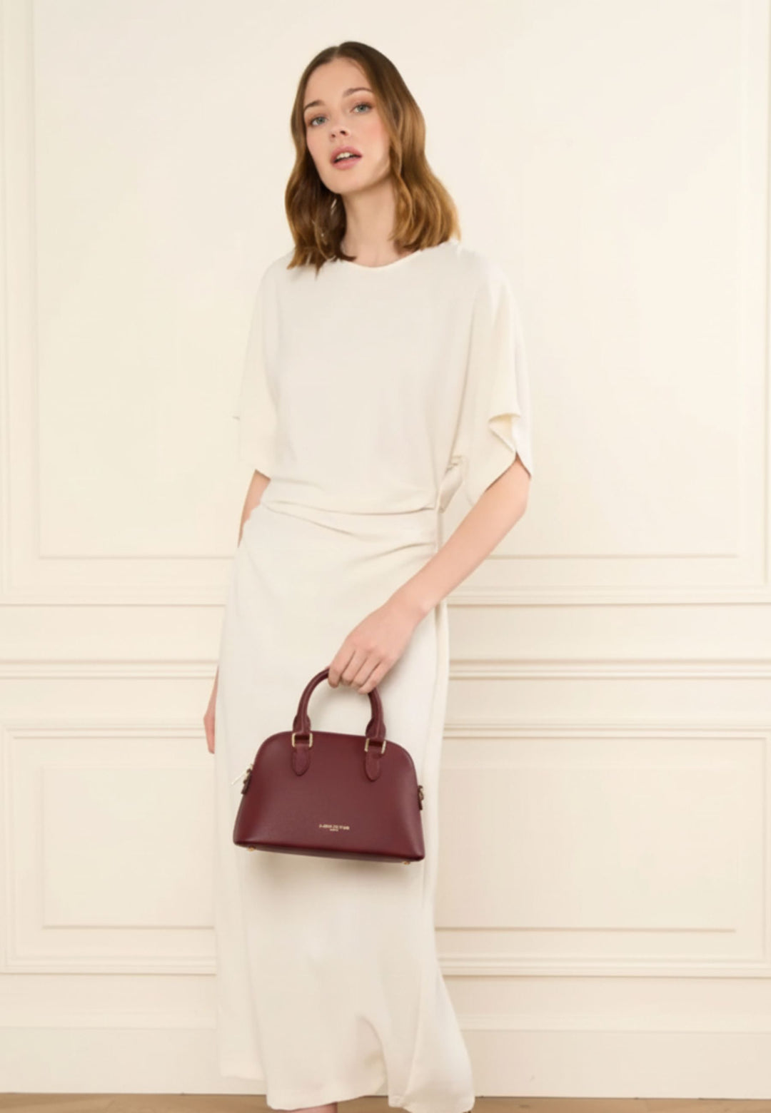 Lancaster Half-Moon Zipped Bag M Sierra Jia 538-002 Bordeaux