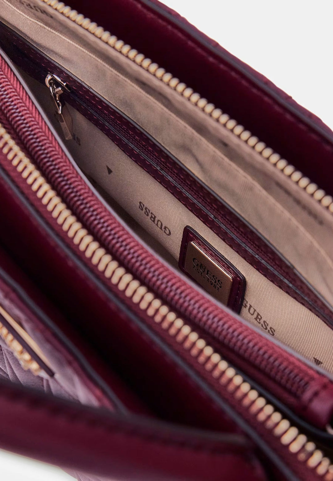 Guess Malas de mão Atabey Hobo Burgundy QG988305