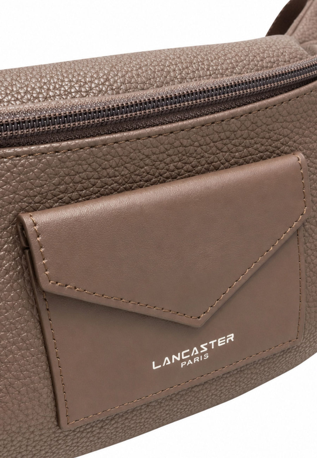 Lancaster Sac banane Zippé Maya Double KBA  garni Cuir Marron