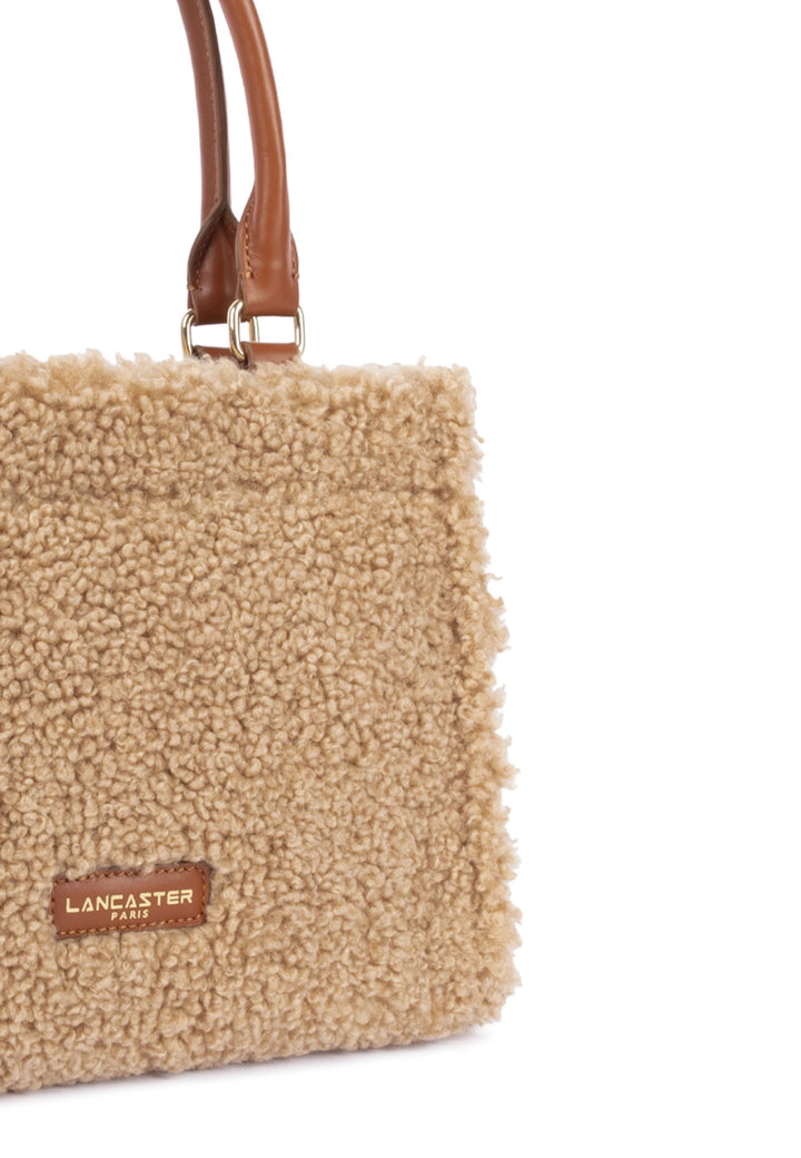 Lancaster Sac cabas main Zippé Mini Moumoute 518-055 Cognac