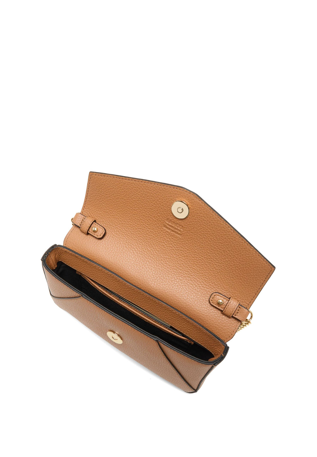 Lancel Enveloppe Pochette Chaîne Porte-Cartes Amovible Cuir Camel