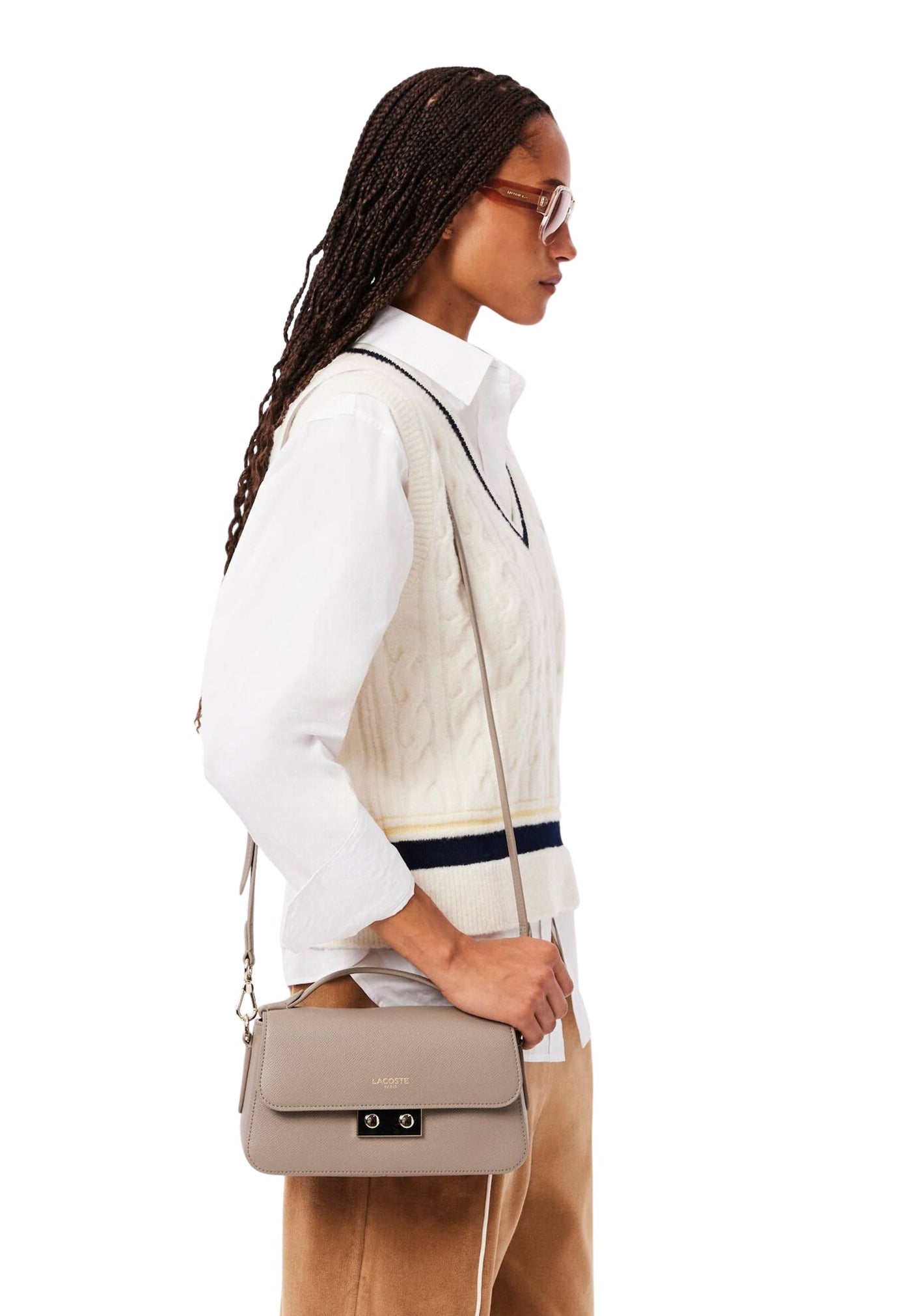 Lacoste Sac Bandoulière Champs Elysees NF5099PH Taupe