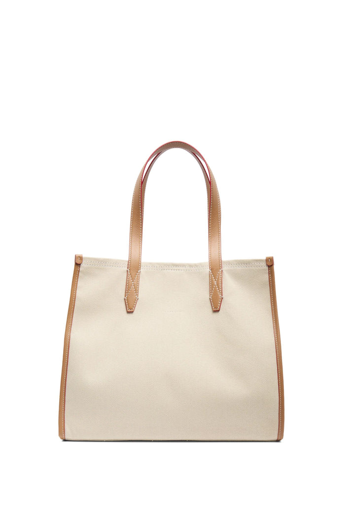 Lancel Capsule Cabas L Toile Naturel Beige