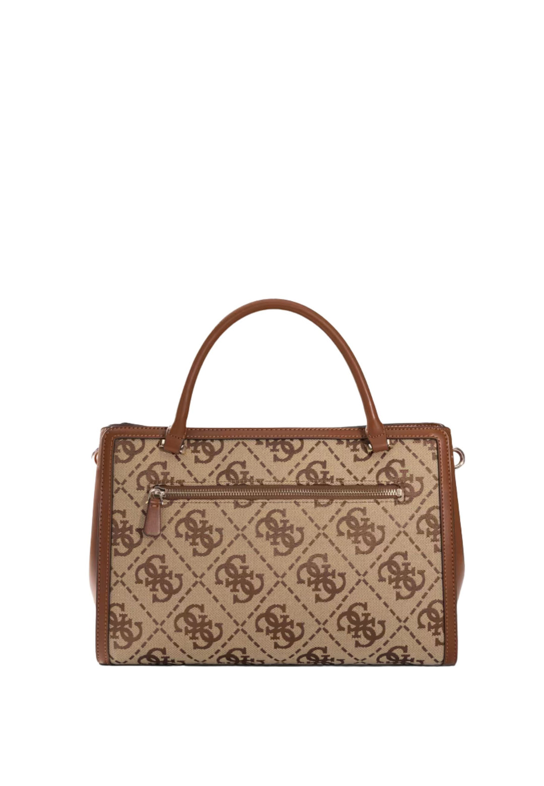 Mala de mão Guess Audrey Monogramme Logótipo Latte