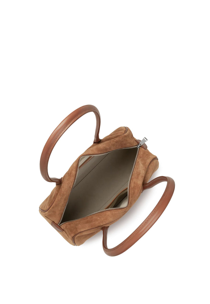 Lancaster Tasche Einkaufstasche Schulter Reißverschluss Wildleder 480-086 Kamel