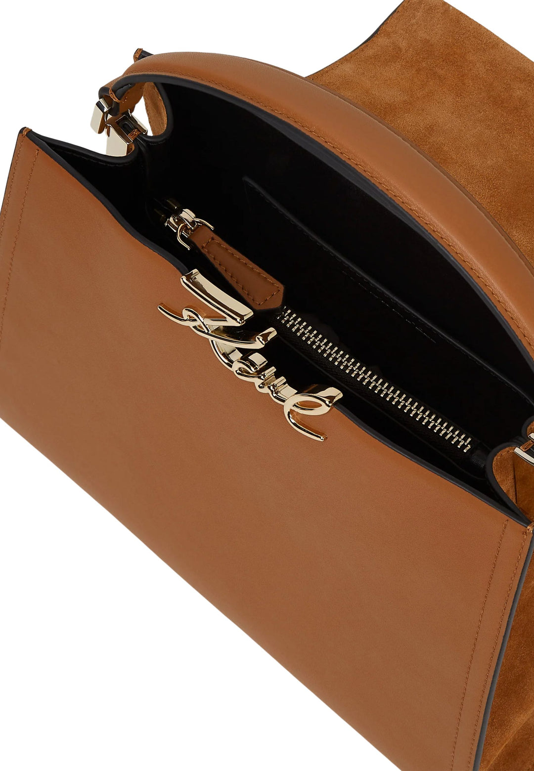 Sac à poignée supérieure Karl Lagerfeld B1W30061 K/Signature Tan Foncé