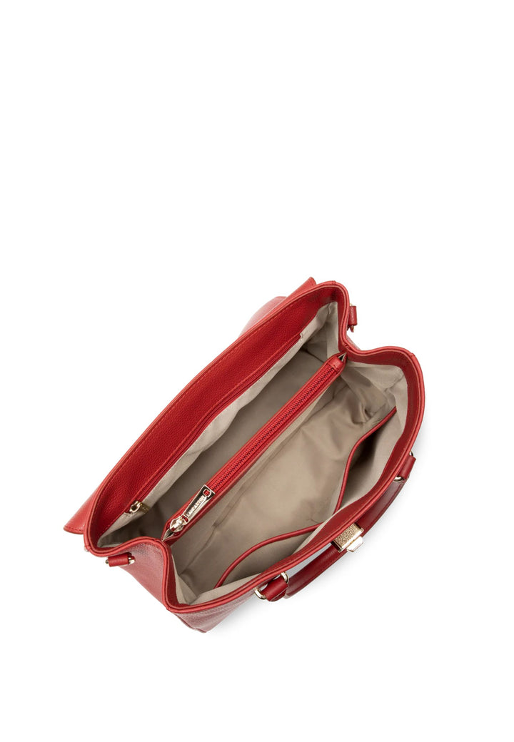 Lancaster Tas met klep Milano Cosmos Leer Rood
