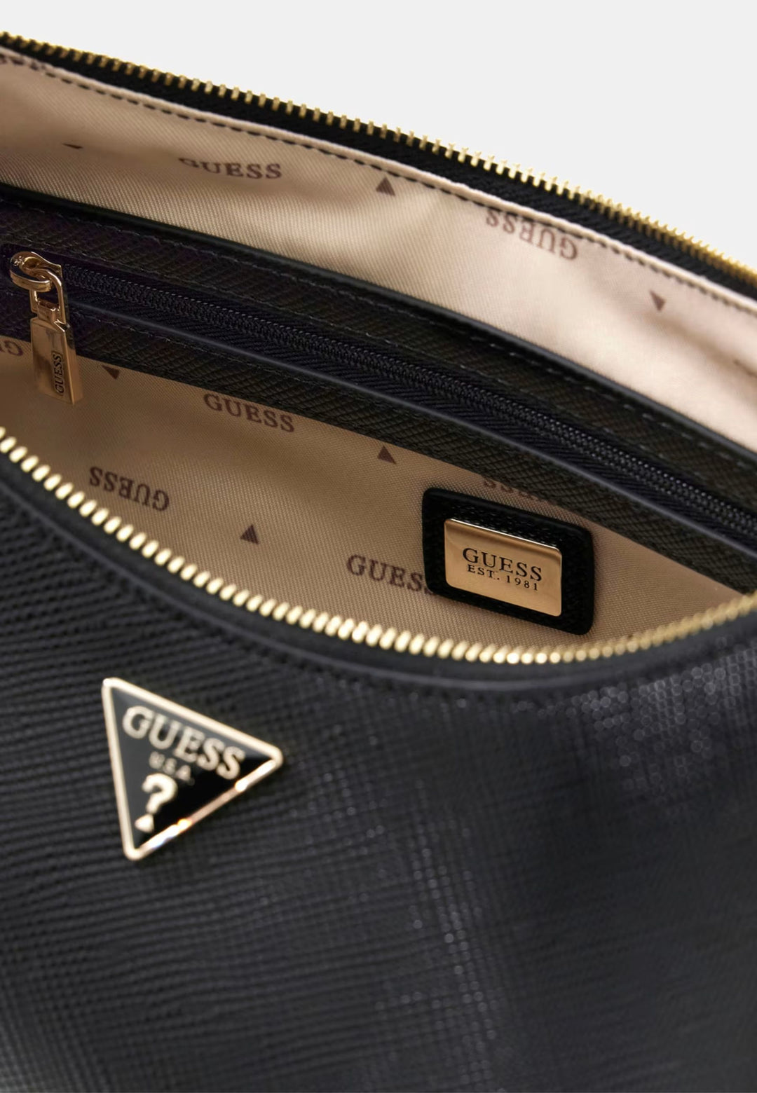 Guess Handtasch Gilda 3 Compartiments Schwaarz